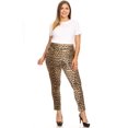 thumbnail image 2 of White Mark Women's Plus Size Printed Cheetah Pants, 2 of 5