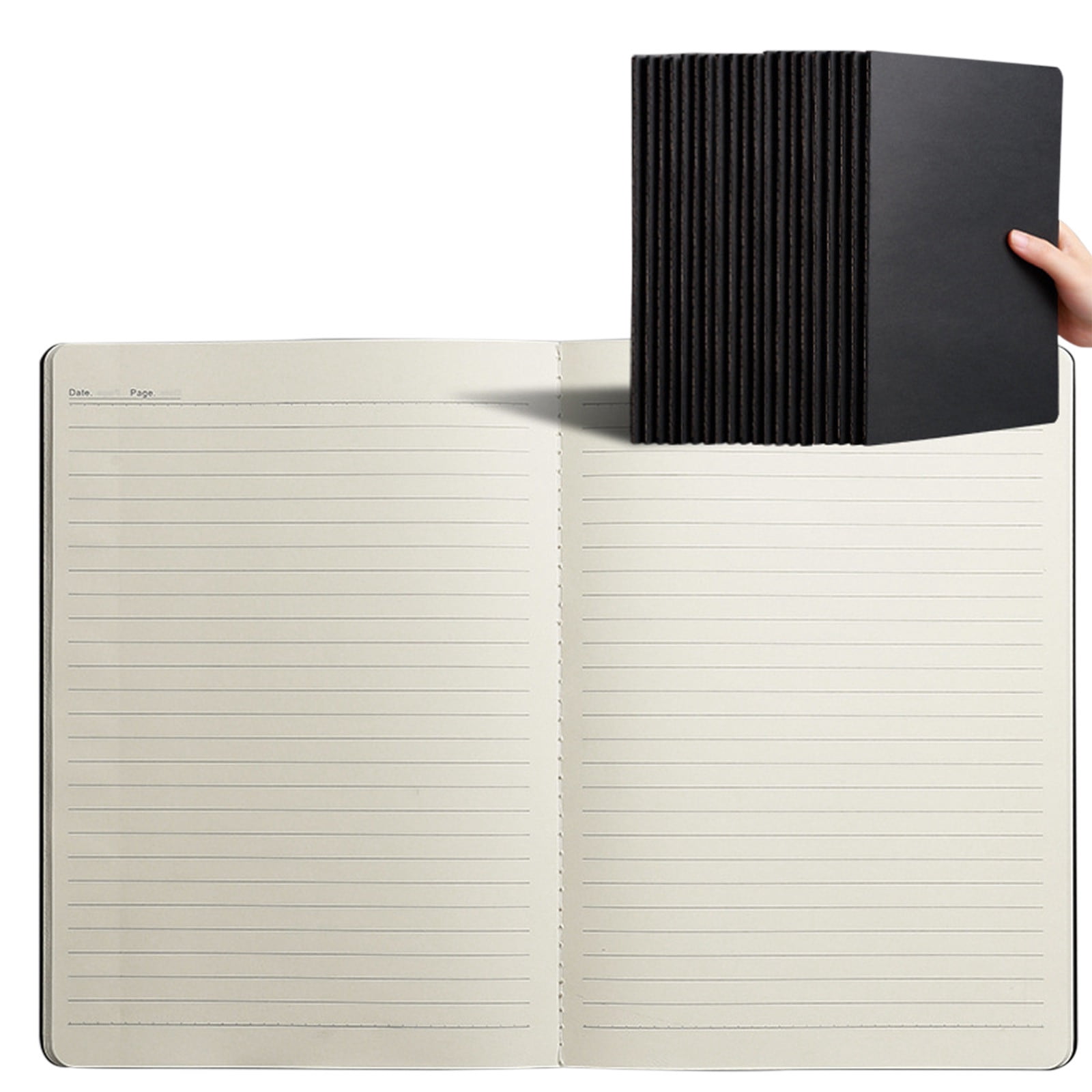 Antqov A5 Kraft Paper Notebook Student Ordinary Exercise Book Environmentally Friendly Kraft Paper Horizontal Line Notebook