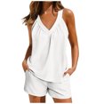 thumbnail image 1 of Japceit Ensembles de Pyjama pour Femmes 2 Pcs Femmes Maison Mode Décontractée de Pâques Hauts et Pantalons Imprimés Ensemble de Pyjama à Manches Courtes avec Poches, 1 of 9