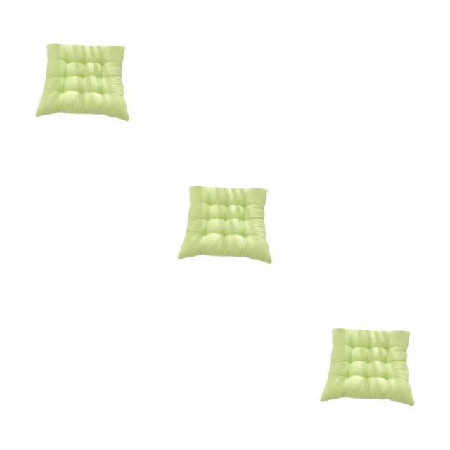 Decodeary Coussin de Siège en Tissu Polyester Confortable et Respirant Rembourrage Perlé Sans Libération de Pression avec Rembourrage Perlé Vert Pâle 3 Ensembles