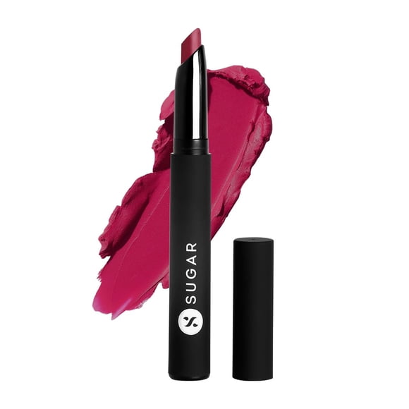 SUGAR Cosmetics Matte Attack Transferproof Lipstick - 01 Bold Play (Cardinal Pink), Pink, 2 g Moisturiser, Long Lasting, Matte Finish