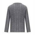 thumbnail image 3 of Dvkptbk Sweater Man Fashion Long Sleeve Wool Sweater Wool Sweater Button Pocket Knit Tops Clothes on Clearance, 3 of 5