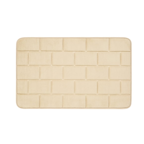Thick Memory Foam Bath Mat with Velvet Surface, Non-Slip Bottom for Bathroom, Kitchen, and Entryway, Machine-Washable
