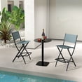 thumbnail image 2 of Gymax Tabourets de Bar Pliants - Ensemble de 2, Bleu, 2 of 7
