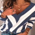 thumbnail image 2 of Pulls pour Femmes Casual Manches Longues Col en V Pullover à Manches Longues, 2 of 6