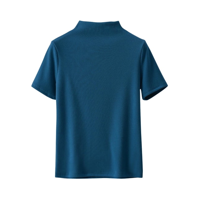 Zpanxa T-Shirt en Molleton Douillet, Haut Thermique Léger pour Femmes avec Col Rond en Plusieurs Couleurs