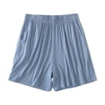 thumbnail image 2 of AherBiu Womens Summer Shorts Loose Fitting Elastic Waisted Comft Soft Shorts Oversized Sleeping Home Shorts, 2 of 7