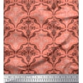 thumbnail image 1 of Soimoi Modal Satin Fabric Filigree Damask Print Fabric by the Yard 42 Inch Wide, 1 of 3