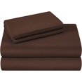 thumbnail image 2 of 1200 Thread Count 100% Egyptian Cotton 4-Piece Bed Sheet Set (1 Flat, 1 Fitted Sheet, 2 Pillow Covers) 21 Inches Deep Pocket Solid Pattern, 2 of 4