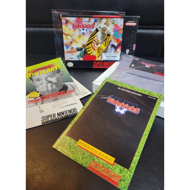 Tony Meola's: Sidekick Soccer (SNES) - Super Nintendo Ent. 1993 IMMACULATE Condition - FACTORY PLASTIC (REAL CIB)