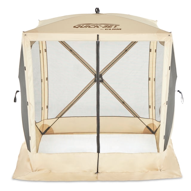 CLAM Quick-Set Traveler Abri Extérieur à 4 Côtés de 6 x 6 Pieds, Beige