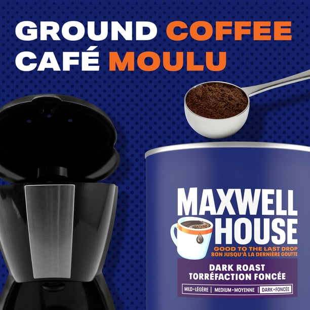 Maxwell House Dark Roast Ground Coffee, 900 g Canister - Walmart.ca