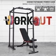 thumbnail image 1 of Power Cage, Multifunctional 1200lb Capacity Squat Rack with 2 Extra J-Hooks for Squats, Bench Press, Pull Ups, Strength Training, Home, Gym - 1026785, 1 of 5