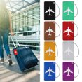 thumbnail image 3 of Reusable Metal Travel Luggage Tags Aluminium Suitcase Labels with Ropes Bag Tag Stainless Steel Loop Name ID Card for Suitcase red, 3 of 6