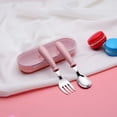 thumbnail image 4 of TIMIFIS Fork and Spoon Set Wrtgerht 304 Stainless Steel, Children's Spooand Fork, Baby Food Supplement Spoon, Fork Combination, Tableware Kitchenware (Color : Green) Spoons, 4 of 8
