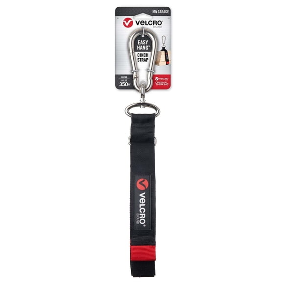 VELCRO BRAND Easy Hang Cinch Large 30in x 1 1/2in strap. black. 6/24