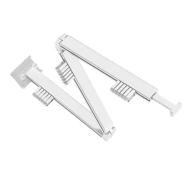 kurtrusly Extendable Clothes Rack Wall Mounted For Outdoor Folding Robust And Durable Maded Of Gauge Metal white Triple fold