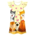 thumbnail image 1 of MIASHUI Chemises de Nuit pour Filles Mignonnes Dessin Animé Sans Manches Pyjama Robe de Nuit Tenue de Sommeil, Bleu, 5-6 Ans, 1 of 2