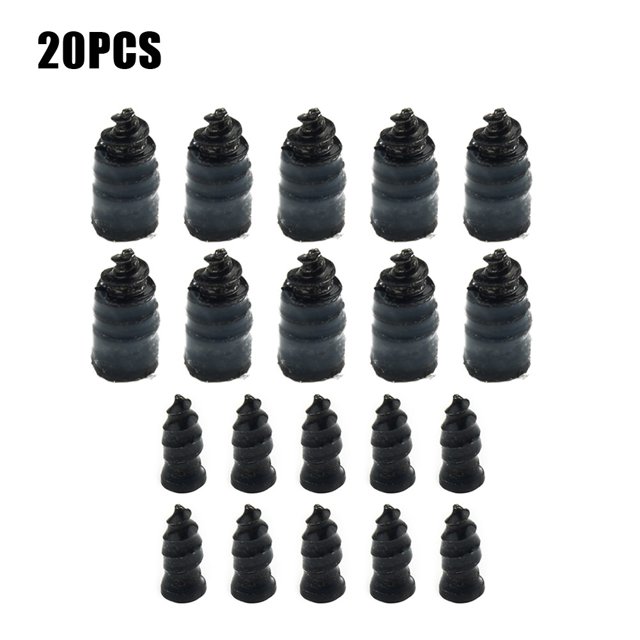 Ensemble de 20 Pcs/ensemble Kit de Réparation de Pneu sous Vide pour Voiture Kit de Réparation de Pneu Tubeless Clous en Caoutchouc Outil