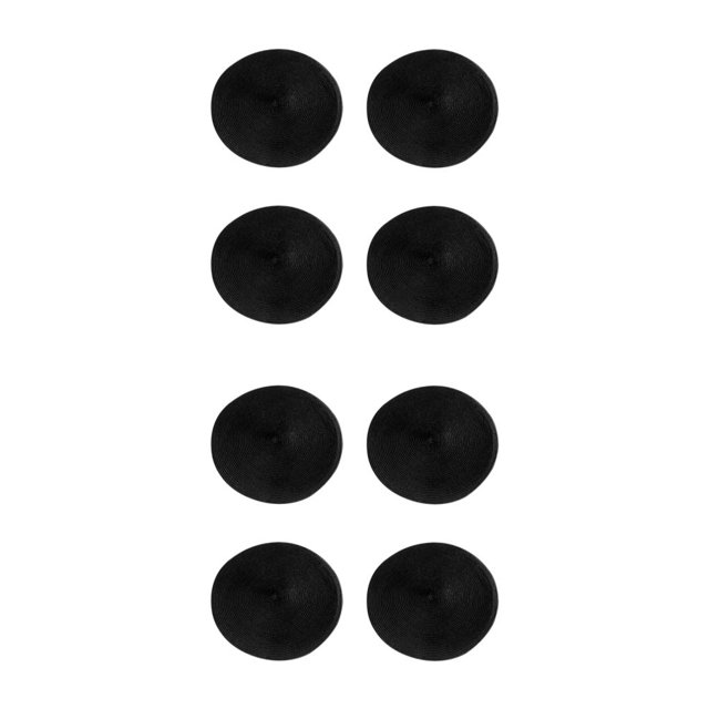 Maytalsory 4 Pcs Napperons Durables pour Table à Dîner Entretien Facile et Résistants à la Chaleur Noir 2Ensemble