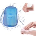 thumbnail image 2 of 40 Pieces Disposable Hand Soap Paper - Portable, for Travel, Hiking, etc., Pocket - sized Box, Made of Soap and Plastic Box, Keeps Hands Clean and Hygienic, 2 of 6