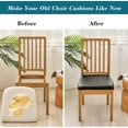 thumbnail image 5 of Seat Covers for Dining Chairs, Stretch Waterproof PU Dining Chair Seat Covers Set of 4, Removable Dining Room Chair Seat Covers Washable Kitchen Chair Seat Covers with Elastic Bands (Black), 5 of 5