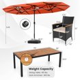 thumbnail image 3 of Costway 11 PCS Patio Wicker Dining Set with Double-Sided Outdoor Umbrella 8 Stackable Chairs, 3 of 9