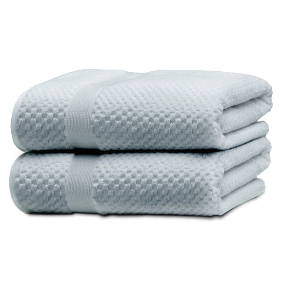 Kingrest Ensembles de Serviettes de Bain 100 % Coton de 2 Pcs, 2 Serviettes de Bain, Serviettes Hautement Absorbantes pour Salle de Bain, Gym, Hôtel - Bleu Pâle