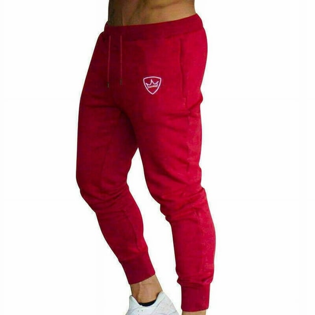 Mens Slim Fit Tracksuit Bottoms Skinny Trousers