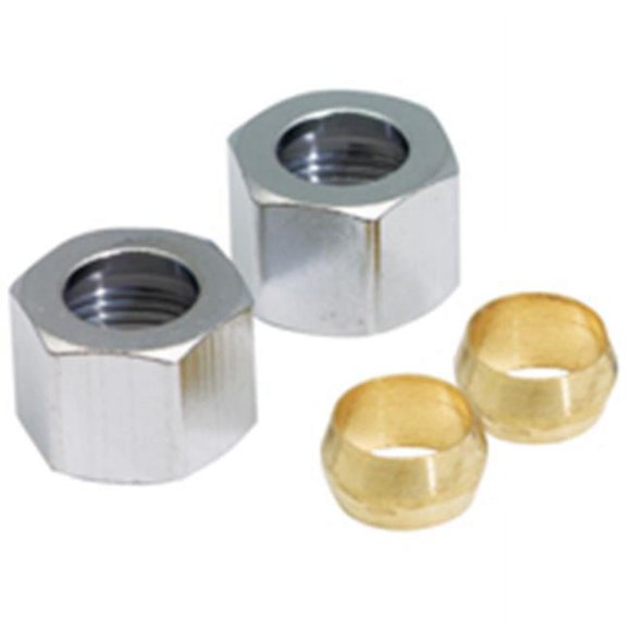 Kit d'Écrou de Compression en Laiton, Chromé, Sans Plomb -PP81 Pce