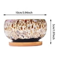 thumbnail image 2 of Product Flower Pots 2 | Product Circular Glazed Ceramic Pottery Planter Set with Unique kiln-fired Color Blend for Succulent Garden Display on Platforms| Bowl Planter Large Capacity Ceramic Planter, 2 of 4