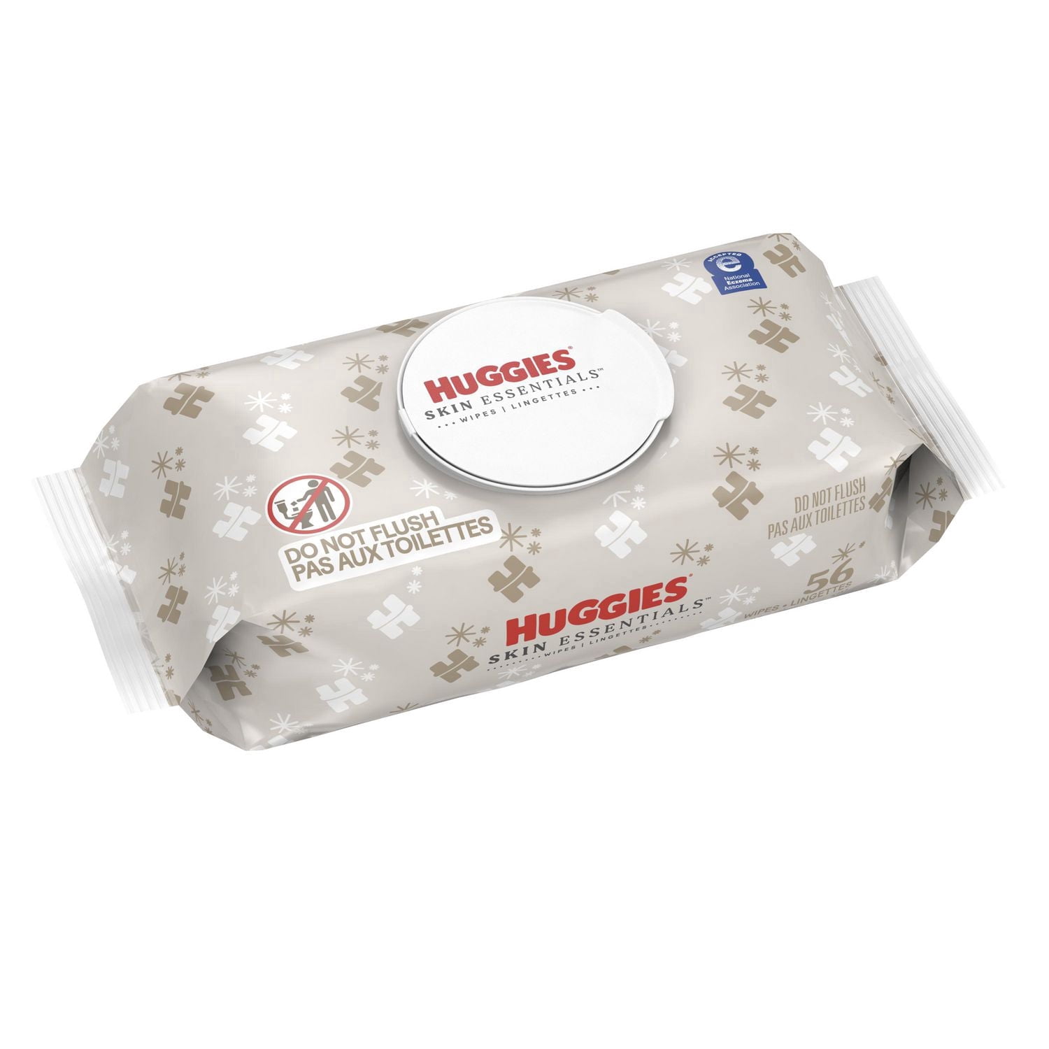 Lingettes pour bébés Huggies Skin Essentials, 2 emballages à couvercle rabattable (112 lingettes)