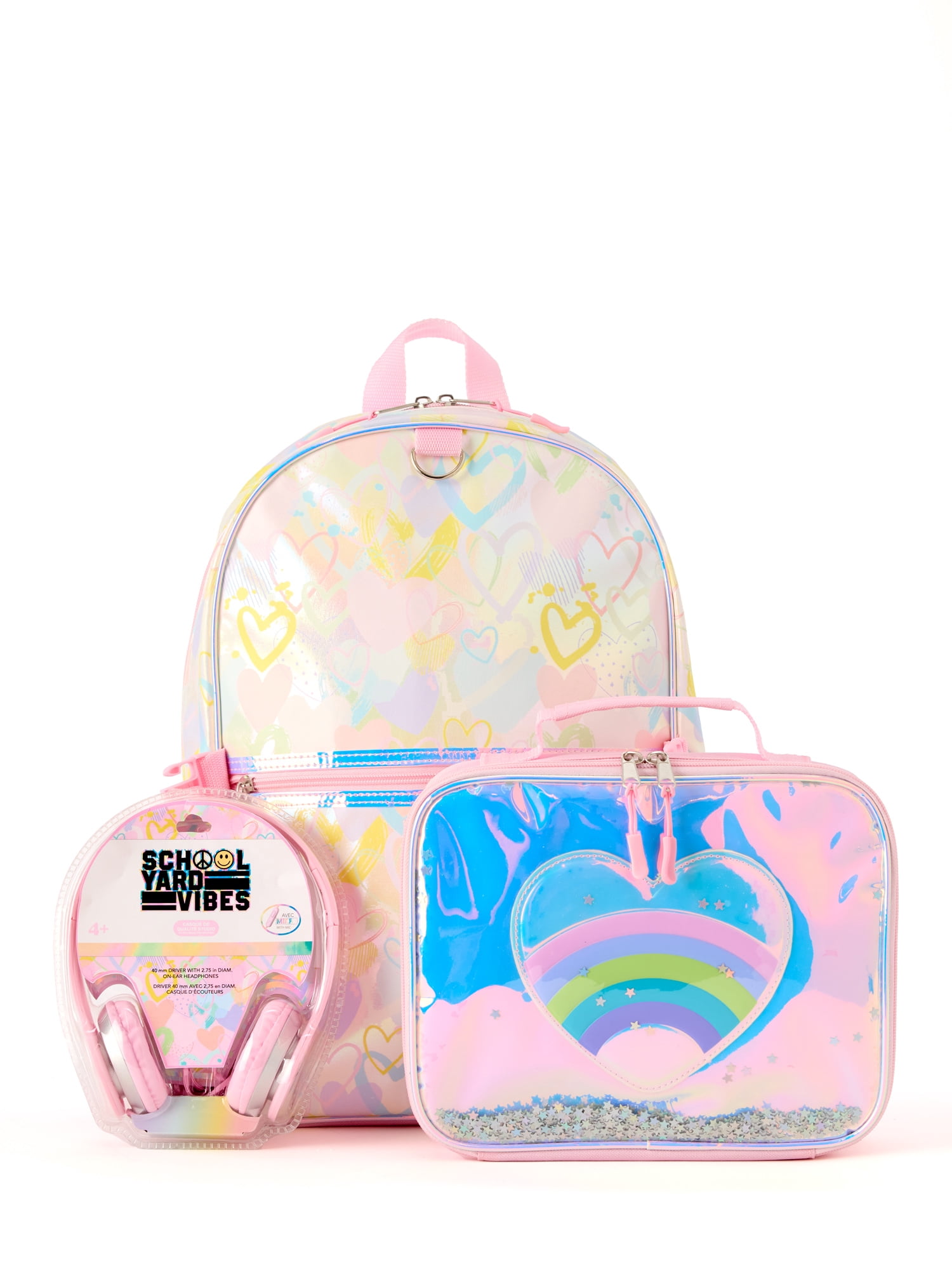 Ensemble sac à dos Rainbow Hearts School Yard Vibes