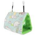 thumbnail image 4 of AMONIDA Pet Supplies, Triangular Shape Bird Hanging Bed Washable Bear Pattern Bird Hammock Easy To Hang For Bird Cage, 4 of 8