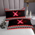 thumbnail image 3 of Erosebridal Red Lightsaber Coverlet Set Twin, Sports Bedding Set, Geometric Stripes Decor 2 Pieces, 3 of 5