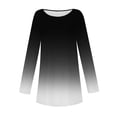 thumbnail image 5 of FAIWAD Women's Long Sleeve Tunic Tops Gradient Round Neck Trendy Spring Casual Pullover Tops, 5 of 5
