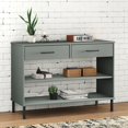 thumbnail image 2 of vidaXL Console Cabinet Buffet Storage with Metal Legs Solid Wood Pine OSLO, 2 of 6