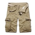 thumbnail image 1 of Mens Shorts Men Casual Solid Fashion Zipper Button Pockets Cropped Cargo Shorts, 1 of 1