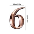 thumbnail image 3 of TopLLC Modern House Numbers Mailbox Numbers 0-9 Self-Adhesive Street Door Home Address Metal Numbers For Outside Or Inside Signs Easy Install Digital Stickers, 3 of 3
