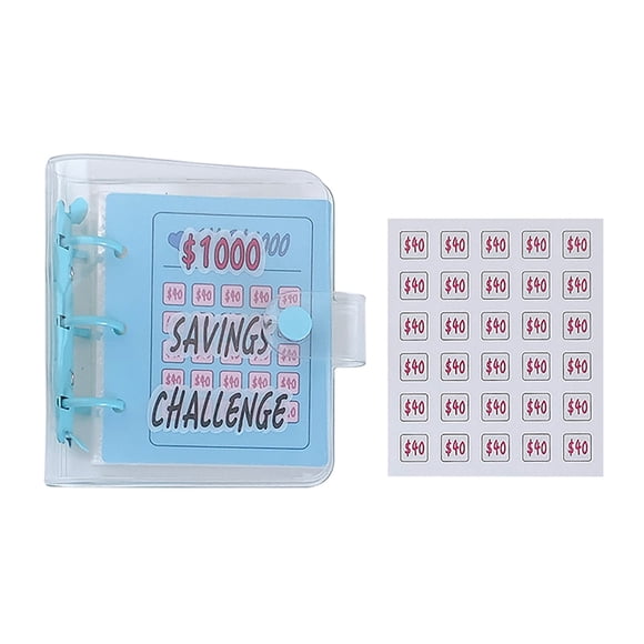 Dvruxg Classeur Vertical pour Économiser de l'Argent – Album de Rangement en PVC à Feuilles Mobiles avec Pince en Fer à 3 Trous pour Enveloppes de Billets