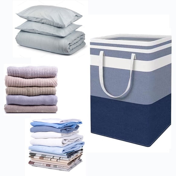 FHBVT Large Laundry Basket Freestanding Storage Bag Tall Hamper with Extended Handles for Clothes Pillows Quilts Blankets Ideal for Dorms and Family Use Premium Fabric for Easy Cleaning and Storage