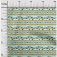 thumbnail image 1 of oneOone Georgette Viscose Fabric Stripe|Leaves & Floral Block Print Fabric BTY 42 Inch Wide, 1 of 4