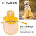 thumbnail image 3 of Dog Rain Jacket, Pet Raincoat Hooded Comfortable Reflective Light Weight  for Outdoor for Camping, 3 of 7