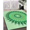 thumbnail image 3 of Ahgly Tapis Rectangulaire Lavable en Machine Vert Transitionnel, 5 Pieds x 7 Pieds, 3 of 7