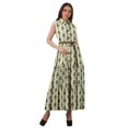 thumbnail image 1 of Moomaya Robe Chemise Longue Femmes Imprimée Sans Manches Robe d'Été Chemise à Boutons, 1 of 4
