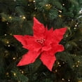 thumbnail image 1 of indoor christmas tree 1Pcs Christmas Tree Decoration Simulation Flower - Cloth Material Simulation Flower - Wedding/Party/Hall Scene Decoration - Holiday Gift outside christmas decorations, 1 of 6