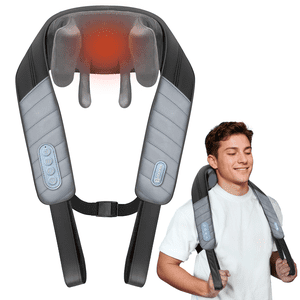 COMFIER Cou sans fil & Massage de l'épaule avec la chaleur, Pillow de massage en tissu profond pour cou arrière et épaule, soulagement de la douleur.