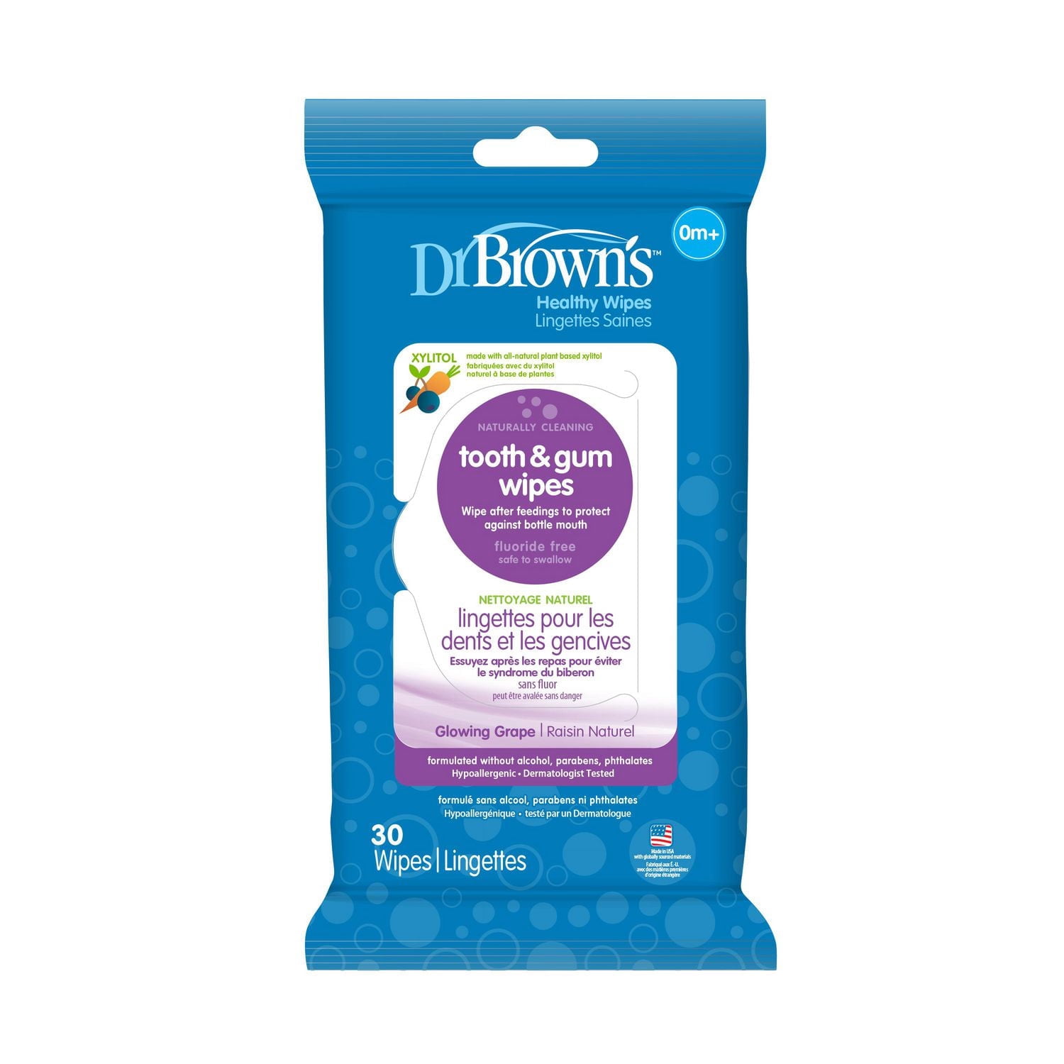 Dr. Brown's Tooth, Tongue and Gum Cleaner Wipes - 30 Wipes