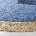 thumbnail image 5 of Indian Handmade Braided Inner Navy Blue Natural Jute Area Rug, Home Décor Rug, Jute Rug for Bedroom, Dining Room, living room, Doormat Rug Size - 3' Round (90 cm x 90 cm), 5 of 5