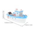 thumbnail image 2 of WRITWAA 1Pcs Resin Mini Fishing Boat Decor Mediterranean Style Multi Color 3.93X1.77X1.38In Nautical Table Decor, 2 of 8